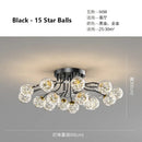 Modern black & gold glass bubble ball ceiling light living room