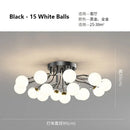 Modern black & gold glass bubble ball ceiling light living room