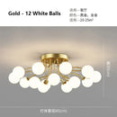 Modern black & gold glass bubble ball ceiling light living room