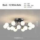 Modern black & gold glass bubble ball ceiling light living room