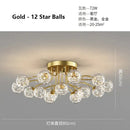 Modern black & gold glass bubble ball ceiling light living room