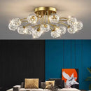 Modern black & gold glass bubble ball ceiling light living room