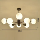 Modern black & gold glass globe pendant light for living room