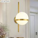 Modern black & gold glass shade wall sconce bedroom e26 e27 light