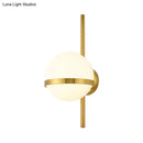 Modern black & gold glass shade wall sconce bedroom e26 e27 light