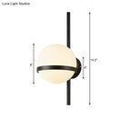Modern black & gold glass shade wall sconce bedroom e26 e27 light