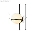 Modern black & gold glass shade wall sconce bedroom e26 e27 light