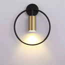 Modern black & gold irwin wall lamp bedroom sconce