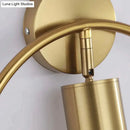 Modern black & gold irwin wall lamp bedroom sconce