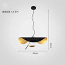 Modern black & gold leaf pendant light – living room decor