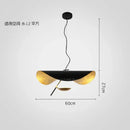 Modern black & gold leaf pendant light – living room decor