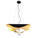 Modern black & gold leaf pendant light – living room decor