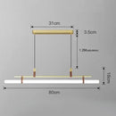 Modern black gold leather tube led pendant light – dining room