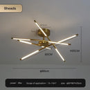 Modern black & gold led ceiling chandelier living room light