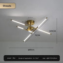 Modern black & gold led ceiling chandelier living room light