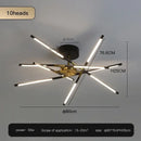 Modern black & gold led ceiling chandelier living room light