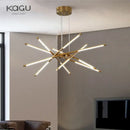 Modern black & gold led ceiling chandelier living room light