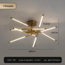 Modern black & gold led ceiling chandelier living room light
