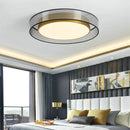 Modern black & gold led ceiling light for living room