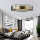 Modern black & gold led ceiling light for living room