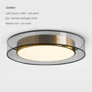Modern black & gold led ceiling light for living room
