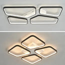 Modern black & gold led chandelier ceiling light for living room
