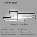 Modern black & gold led chandelier ceiling light for living room