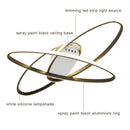 Modern black & gold led chandelier ceiling light for living room