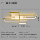 Modern black & gold led chandelier ceiling light for living room