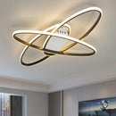 Modern black & gold led chandelier ceiling light for living room