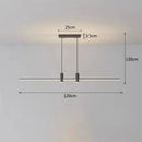 Modern black & gold led chandelier dining room pendant light