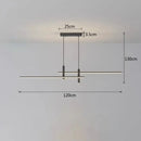 Modern black & gold led chandelier dining room pendant light