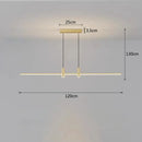 Modern black & gold led chandelier dining room pendant light