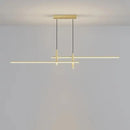 Modern black & gold led chandelier dining room pendant light