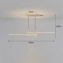 Modern black & gold led chandelier dining room pendant light