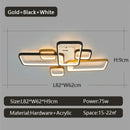 DecorBites™ Black+Gold Modern LED Chandelier for Living Room Dimmable Nordic Minimalism Lighting
