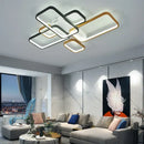 DecorBites™ Black+Gold Modern LED Chandelier for Living Room Dimmable Nordic Minimalism Lighting