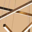 Modern black & gold led chandelier for staircase living room