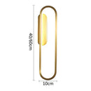 Modern black & gold led indoor wall light for living room