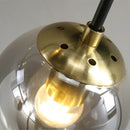 Modern black & gold led round ball chandelier dining room light