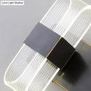 Modern black & gold led sconce light bedroom oval wall mount
