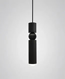 Modern black gold led tube pendant lamp kitchen hanging light