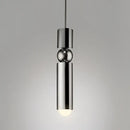 Modern black gold led tube pendant lamp kitchen hanging light