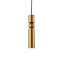 Modern black gold led tube pendant lamp kitchen hanging light