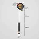 Modern black & gold led wall lamp bedroom adjustable reading light
