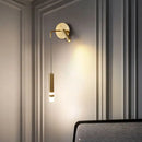 Modern black & gold led wall lamp bedroom adjustable reading light