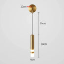 Modern black & gold led wall lamp bedroom adjustable reading light