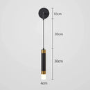 Modern black & gold led wall lamp bedroom adjustable reading light
