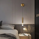 Modern black & gold led wall lamp bedroom adjustable reading light