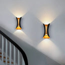 Modern black & gold led wall lamp for living room sleek geometric design